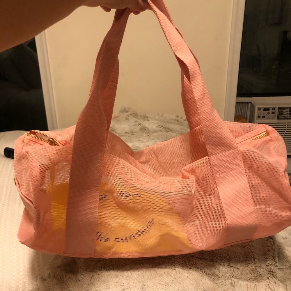 Bando Peach Mesh Gym Bag